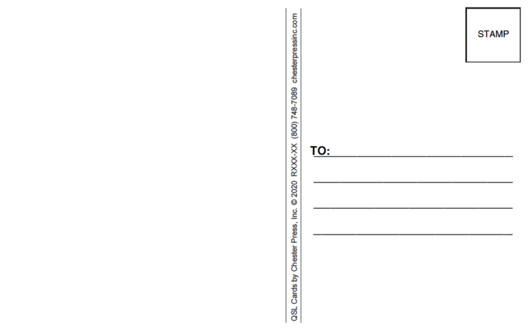 QSL Cards - Custom Cards for Radio Hobbyists - Chester Press Inc